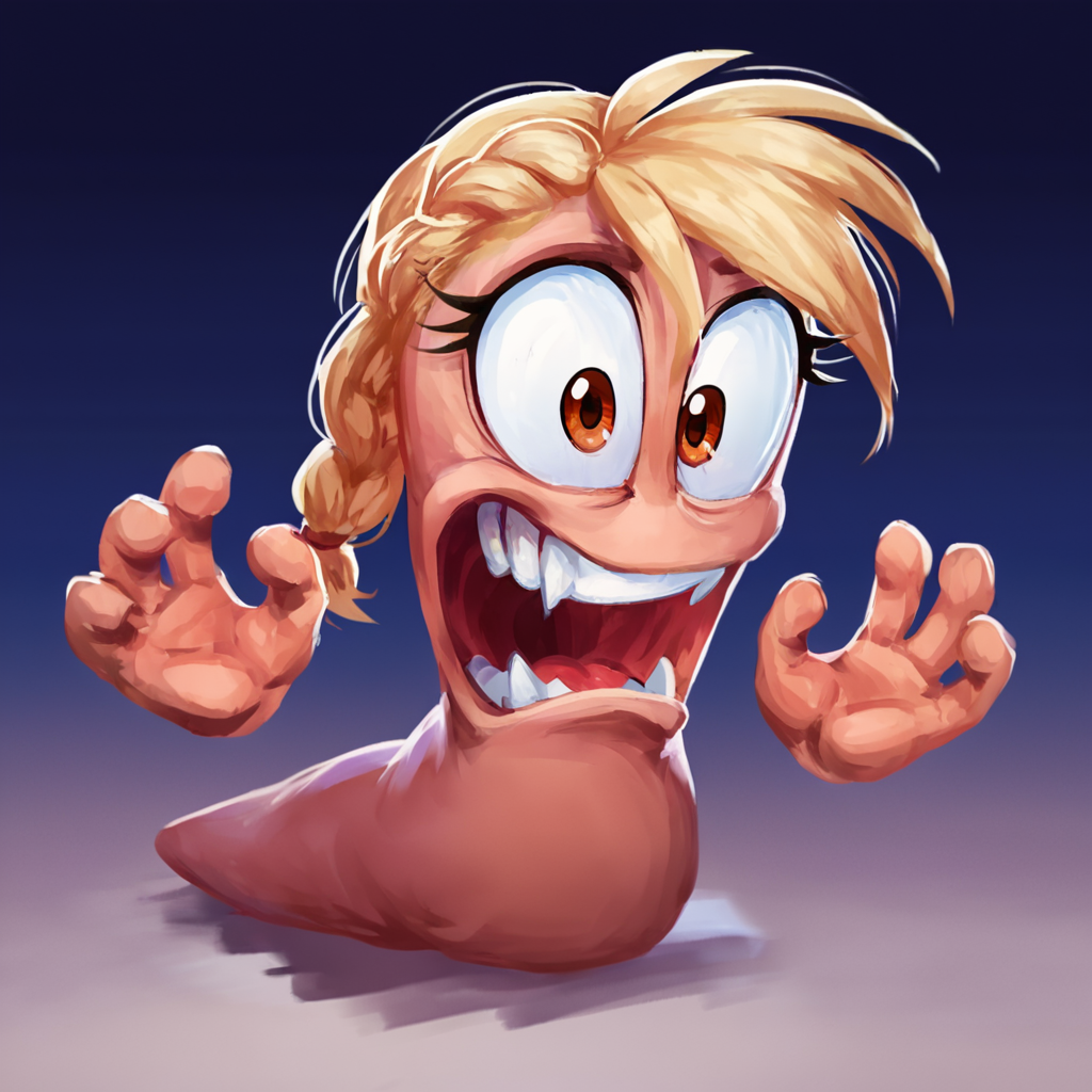 stinkekworms blonde female fangs