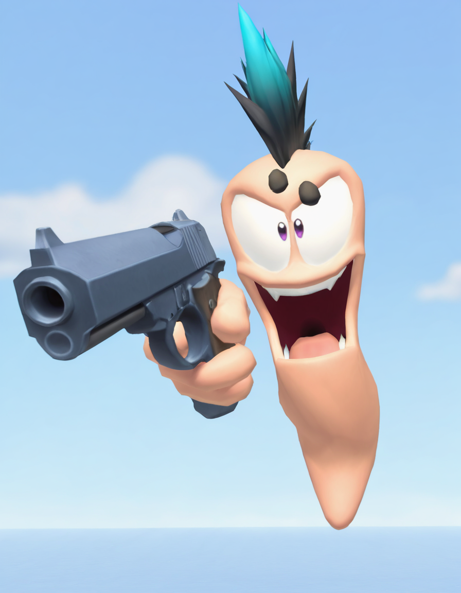 male in air mohawk gun