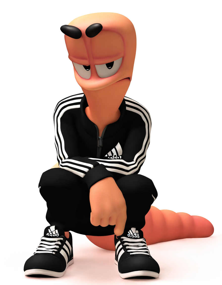 male tracksuit squat