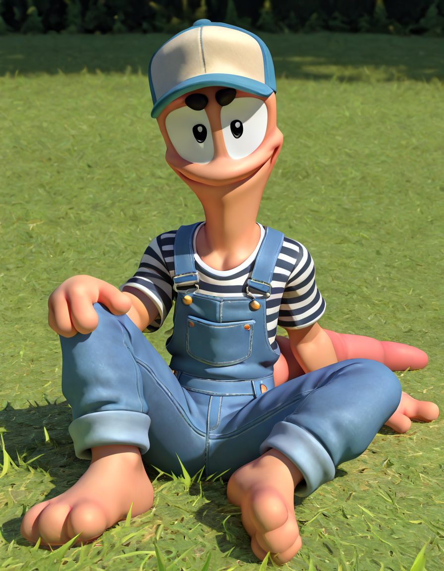 male overalls 3d