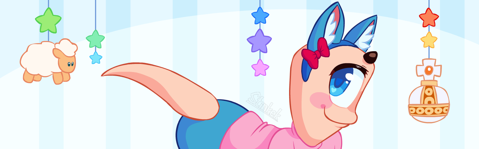 animation of an anthro worm wagging their tail