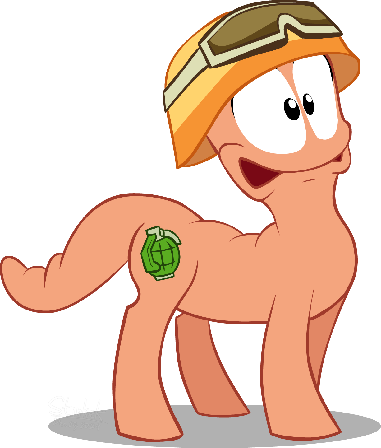 Boggy B (G4) as a pony-worm hybrid
