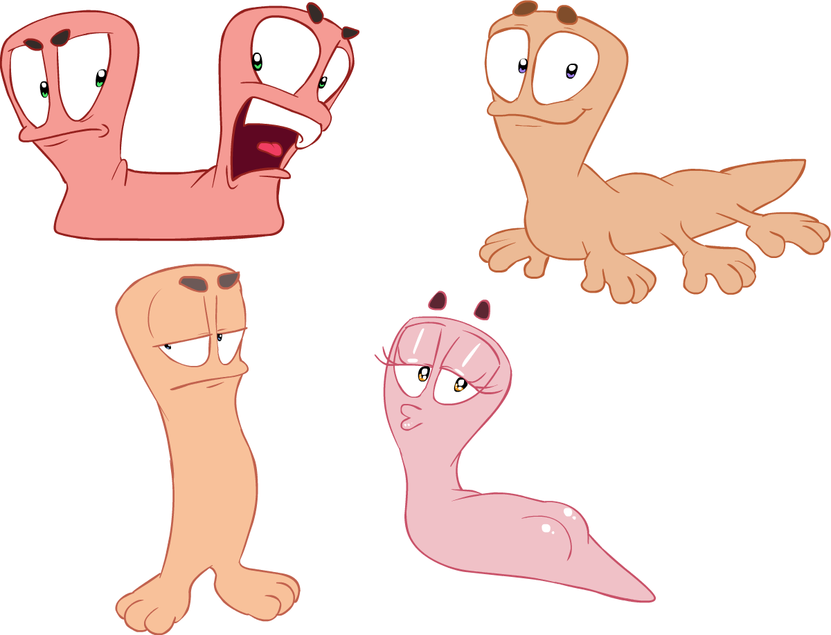 4 messed up worms