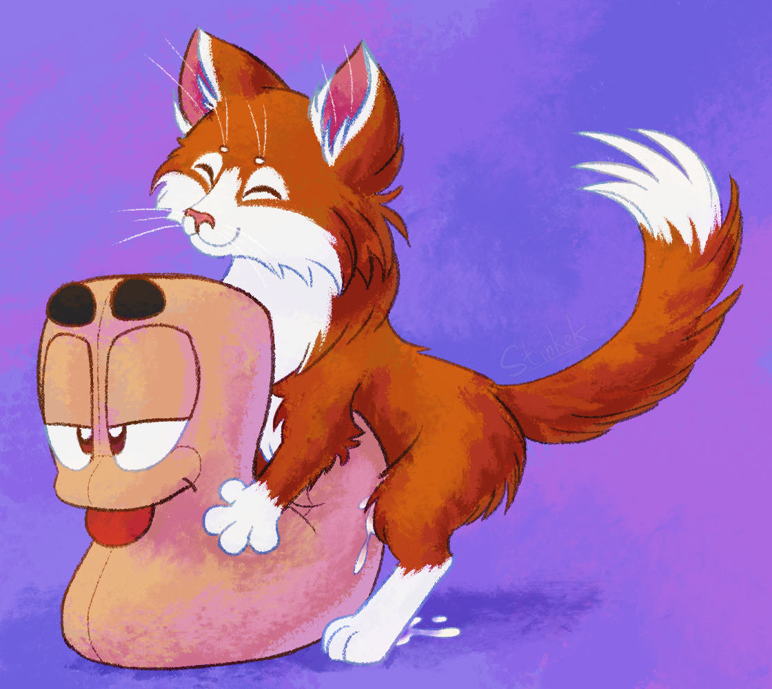 feral cat fucking plush worm